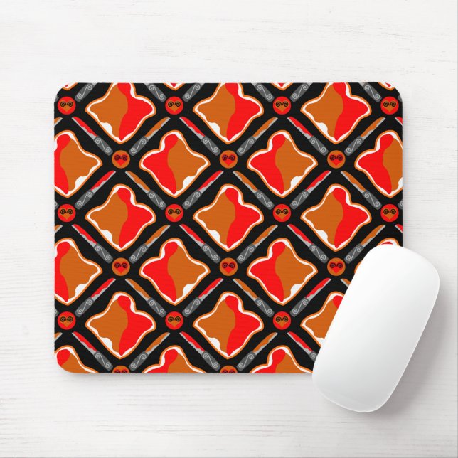 Peanut Butter and Strawberry Jam Seamless Patter Mouse Pad (With Mouse)
