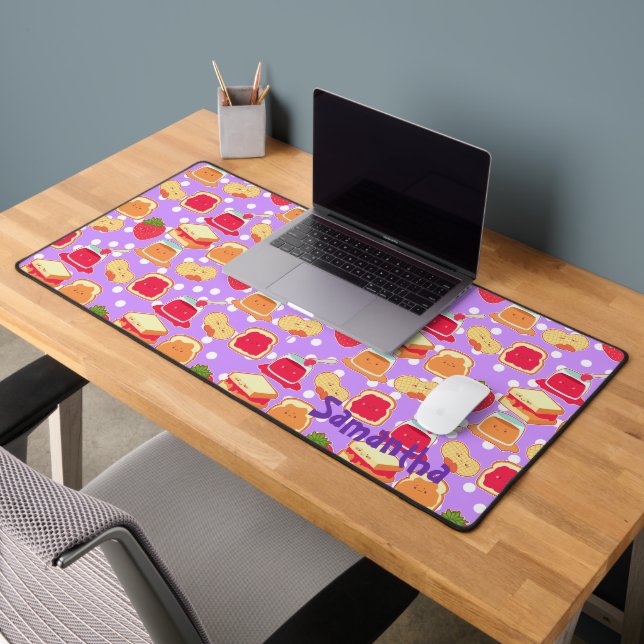 Peanut Butter And Strawberry Jelly Desk Mat (Office 2)