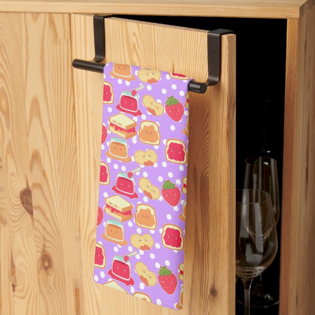 Peanut Butter And Strawberry Jelly Kitchen Towel (Thirds Fold)