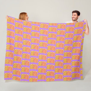 Peanut Butter And Strawberry Jelly Toast Fleece Blanket