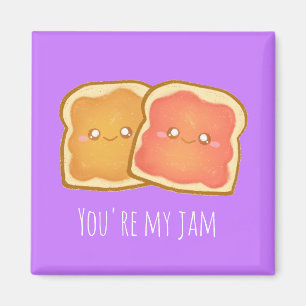 Peanut Butter And Strawberry Jelly Toast Magnet