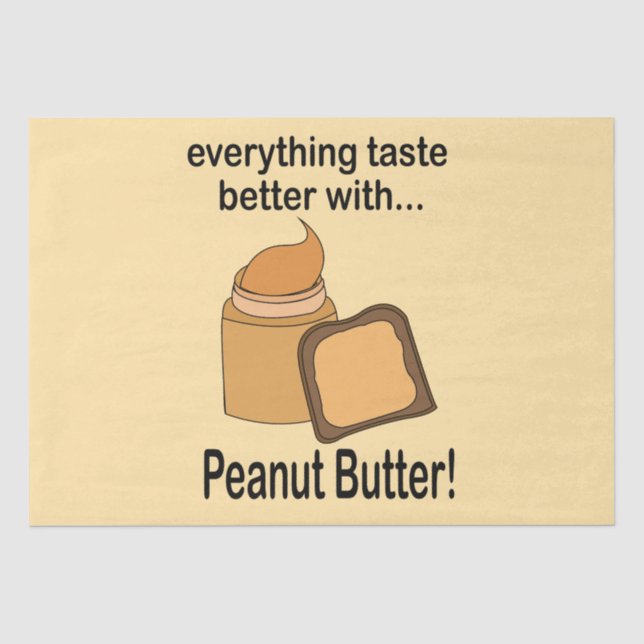 Peanut Butter Bread Snack Food Gift Tissue Paper (Front)