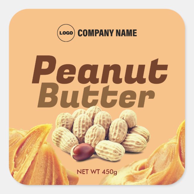 Peanut Butter Custom Label Sticker (Front)
