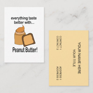 Peanut Butter Food Restaurant Business Card