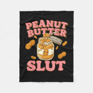 Peanut Butter Funny Peanut Butter Lovers Apparel  Fleece Blanket