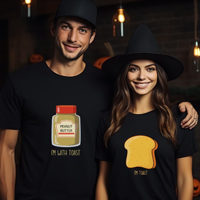 Peanut butter Im with toast funny couples matching T-Shirt (Creator Uploaded)