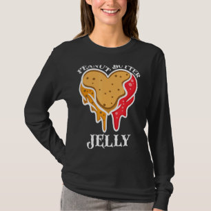 Peanut Butter Jelly Couple Matching Butter Sandwic T-Shirt