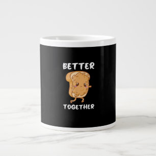 Peanut Butter Jelly Cute Couple Better Together De Large Coffee Mug