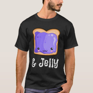 Peanut Butter Jelly Kawaii Pbj Blueberry Jam T-Shirt