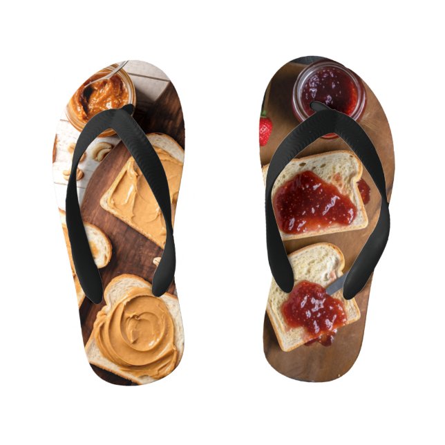 Peanut Butter & Jelly Kid's Flip Flops (Footbed)