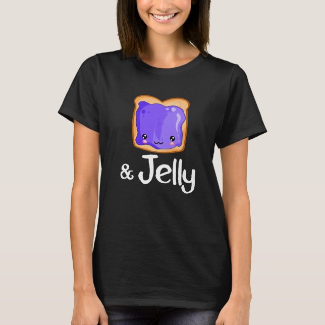 Peanut Butter & Jelly Matching Couple  Outfits T-Shirt (Front)