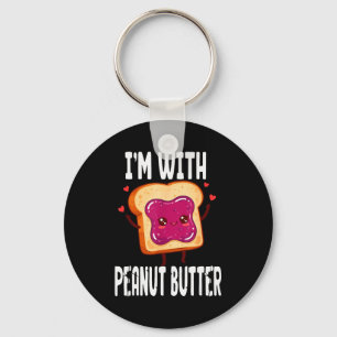 Peanut Butter Jelly Matching Couples Halloween Fun Keychain