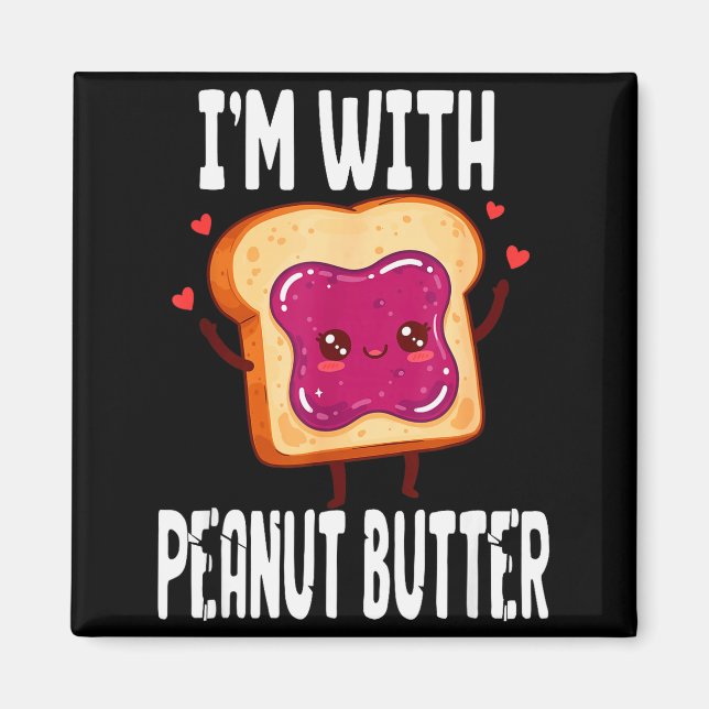 Peanut Butter Jelly Matching Couples Halloween Fun Magnet (Front)