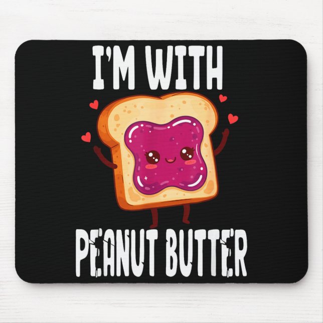 Peanut Butter Jelly Matching Couples Halloween Fun Mouse Pad (Front)