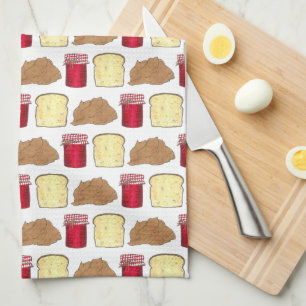 Peanut Butter Jelly Sandwich Bread Lunchtime Food Kitchen Towel