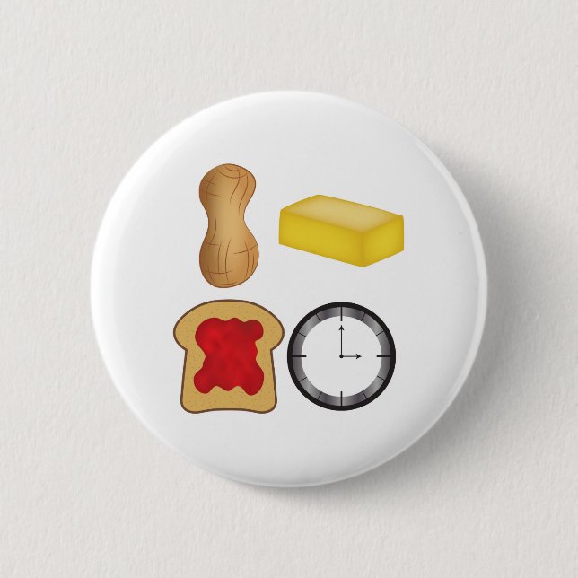 Peanut Butter Jelly Time! 2 Inch Round Button (Front)