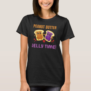 Peanut Butter Jelly Time Food Graphic T-Shirt