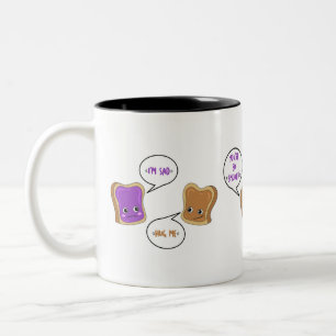 Peanut Butter Jelly Time Two-Tone Coffee Mug