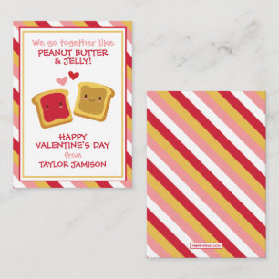 Peanut Butter & Jelly Valentine's Classroom Cards