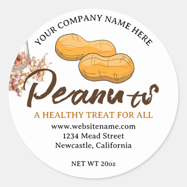 Peanut Butter Label Sticker (Front)