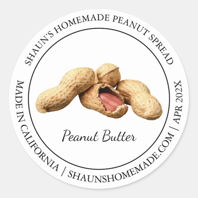 Peanut Butter Modern label (Front)