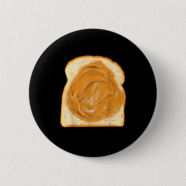 Peanut Butter On Bread Slice Costume Halloween Foo 2 Inch Round Button (Front)