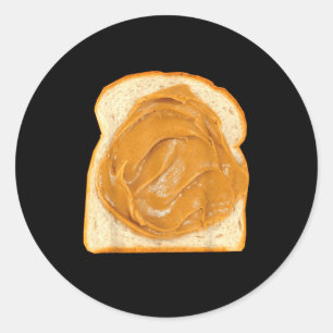 Peanut Butter On Bread Slice Costume Halloween Foo Classic Round Sticker