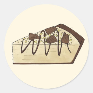 Peanut Butter Pie Social Party Dessert Bake Sale Classic Round Sticker