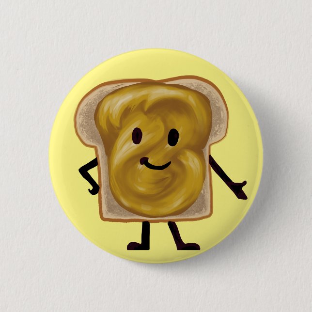 Peanut Butter Sandwich Buddy 2 Inch Round Button (Front)