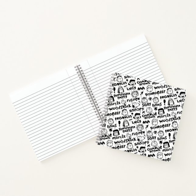 Peanut Characters Graffiti Pattern Notebook (Inside)