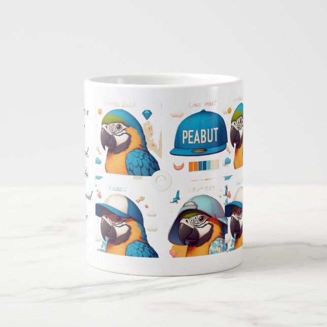 "Peanut" creates a vibrant and imaginative visual. Large Coffee Mug (Front)