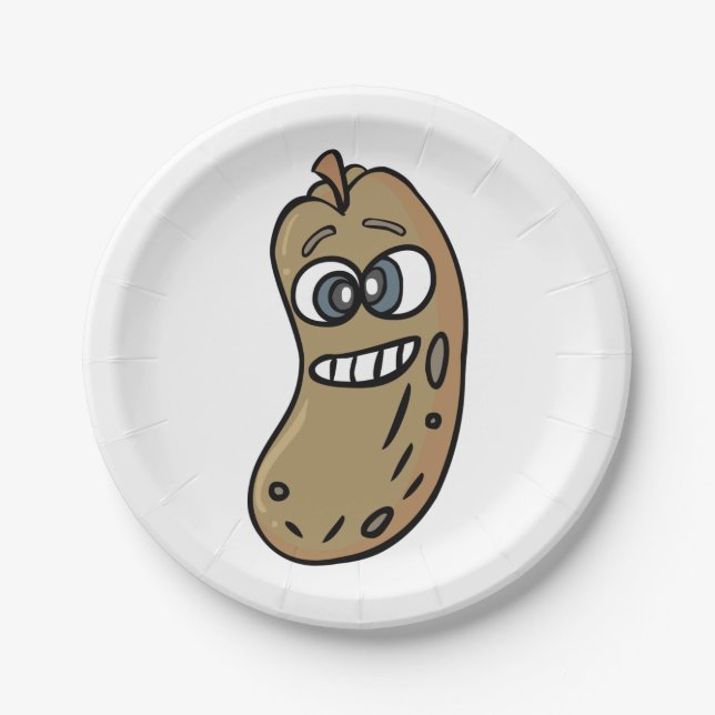 Peanut Face Paper Plate (Front)
