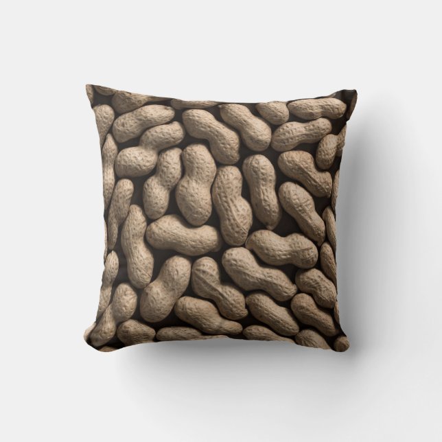 Peanut Family Throw Pillow (Front)