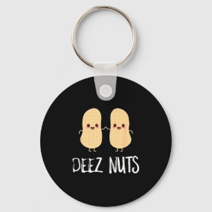 Peanut Food Funny Kawaii Cute Meme Deez Nuts Joke Keychain