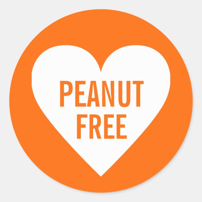 Peanut Free Allergy Safe Culinary Label (Front)