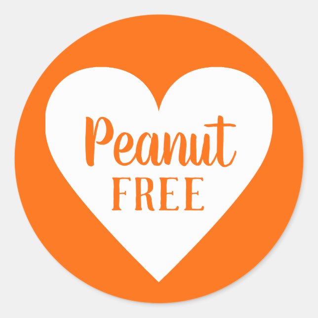 Peanut Free Allergy Safe Culinary Label (Front)