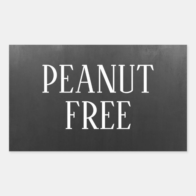Peanut Free Allergy Safe Culinary Sticker (Front)