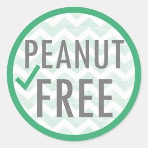 Peanut Free Green Allergen Free Classic Round Sticker