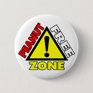 Peanut Free Zone (Peanut Allergy) 2 Inch Round Button
