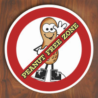 Peanut Free Zone Sticker