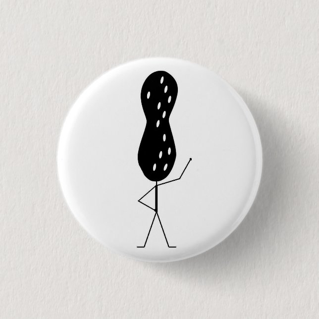 peanut-head 1 inch round button (Front)