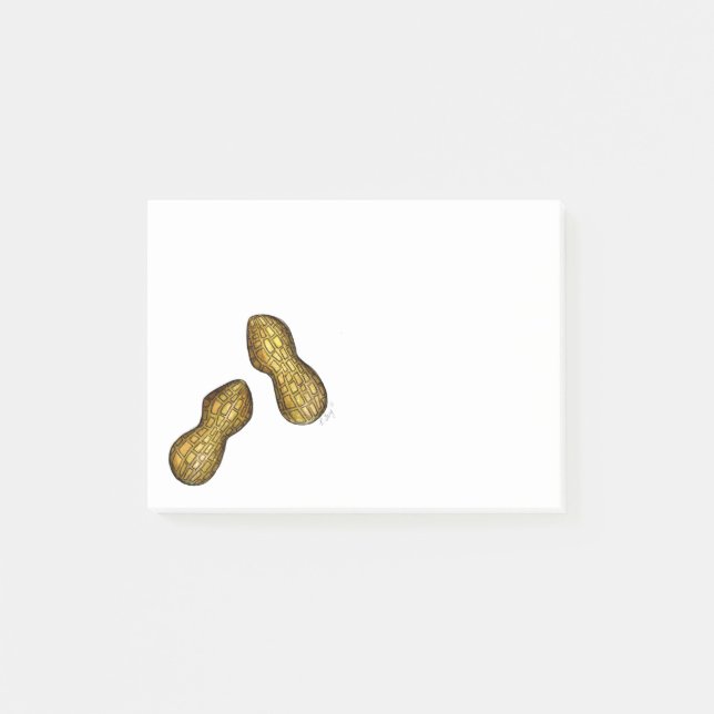 Peanut Peanuts Snack Food Nuts Post It Notes (Front)