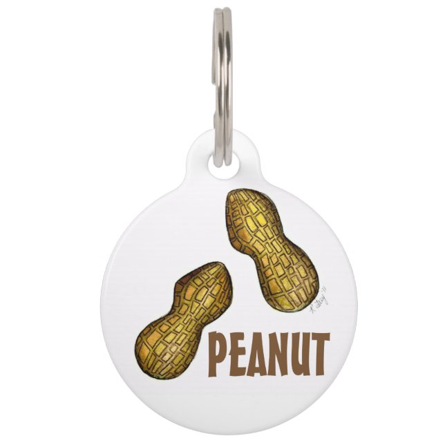 Peanut Personalized Ballpark Peanuts Nuts Foodie Pet Tag (Front)