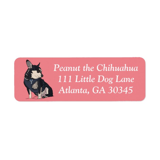 Peanut the Chihuahua Address Labels (Front)