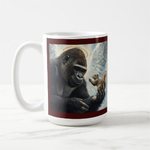 Peanut the Squirrel and Harambe Meet in Heaven Coffee Mug