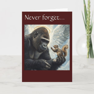 Peanut the Squirrel and Harambe Never Forget  Card
