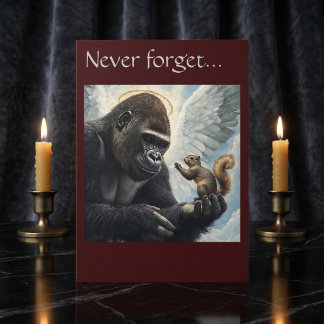 Peanut the Squirrel and Harambe Never Forget Card