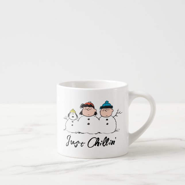 Peanuts | 3 Person Snowman Espresso Cup (Right)