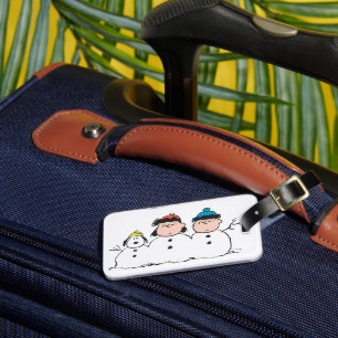 Peanuts 3 Person Snowman Luggage Tag