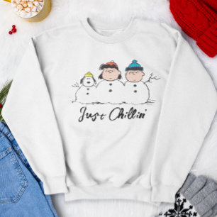 Peanuts 3 Person Snowman Sweatshirt